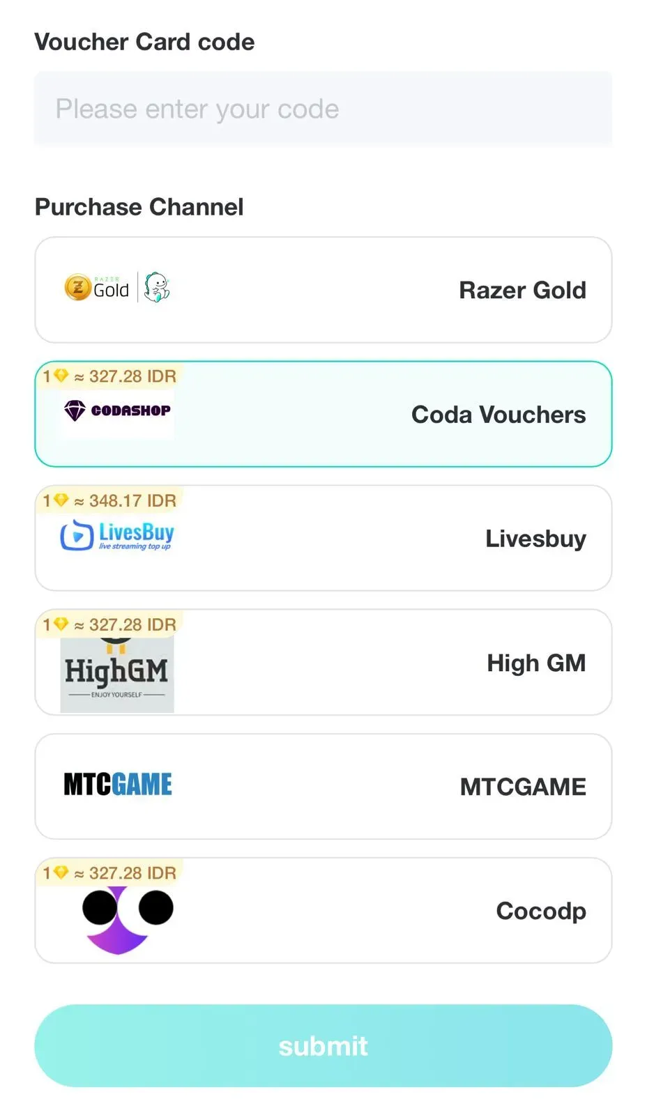 Cara redeem kode voucher Bigo Live menjadi Diamond di situs Bigo
