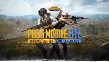 Key art resmi PUBG Mobile Lite: dua karakter bersenjata saling memunggungi di atas bukit, dengan tulisan PUBG MOBILE LITE, Official, Lighter, Same Experience