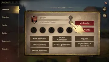 Dragonheir: Silent Gods account settings showing the User ID