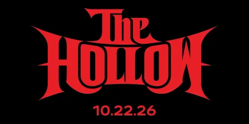 Logo resmi The Hollow berwarna merah dengan tanggal 10.22.26 di latar hitam, diambil dari teaser kanal YouTube resmi Roblox