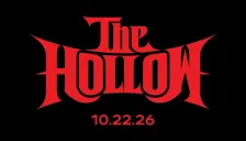 Official red The Hollow logo with the date 10.22.26 on a black background, taken from the teaser on Roblox's official YouTube channel