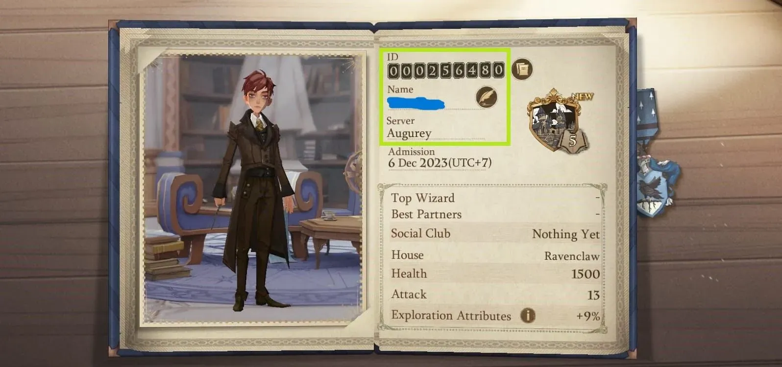 How to find your Harry Potter: Magic Awakening User ID and server in the Knapsack menu