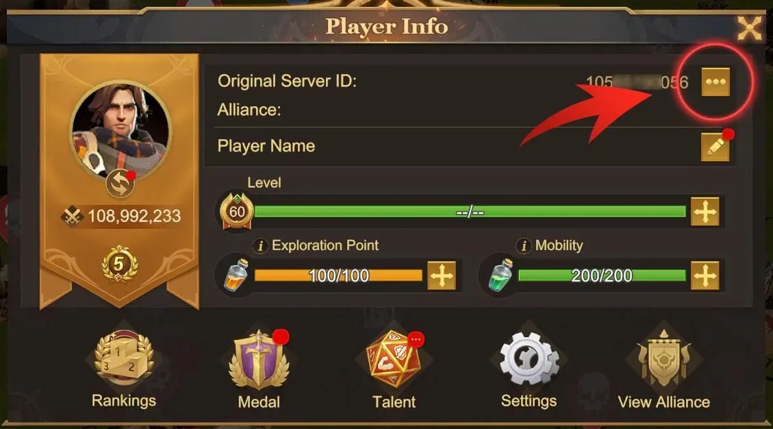 How to find your Land of Empires User ID on the in-game profile page
