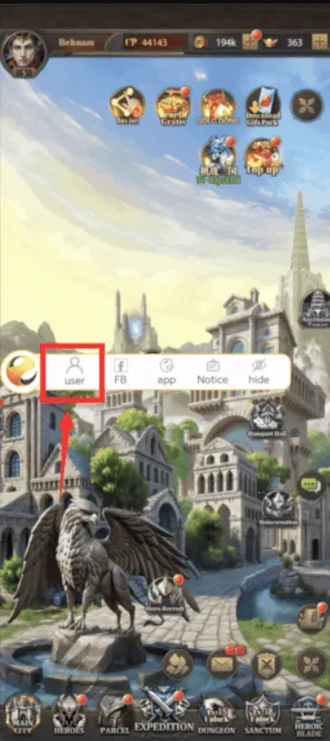 How to find your Legend of Mushroom: Rush User ID in the in-game profile menu