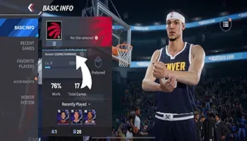 NBA INFINITE profile showing the User ID