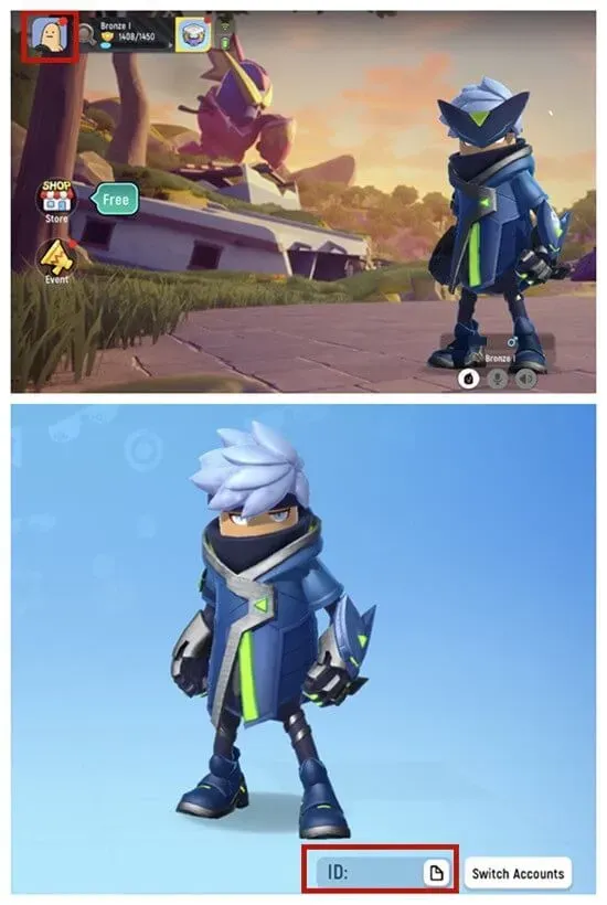 Sausage Man profile screen showing the character ID