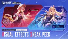 Thumbnail resmi Visual Effects Sneak Peek The Aspirants Mobile Legends: Bang Bang, menampilkan Obsidia Imperatrix Arashi berlatar merah dan Selena Silverbolt Raiko berlatar biru