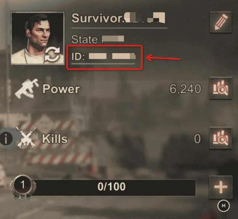 State of Survival settings showing the User ID